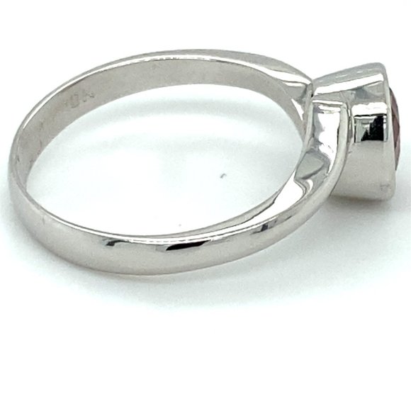 Pink Tourmaline 1.35ct Solid 18K White Gold Ring - Picture 3 of 6